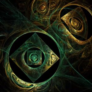 Magical Vibrations Abstract Fractal Art Poster.